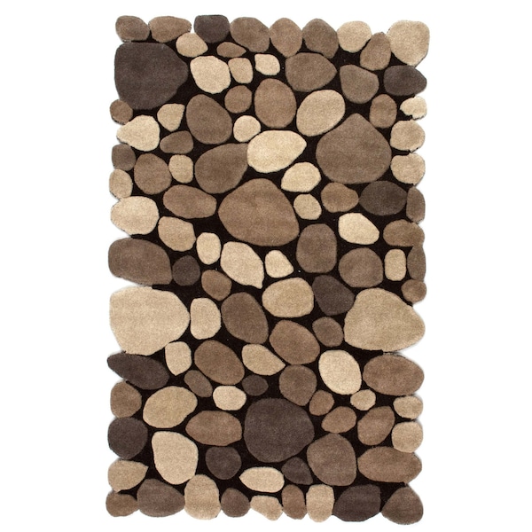 Hand Tufted Pebbles Area Rug 6ft X 9ft